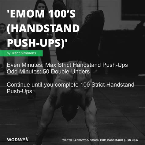 Emom 100s Handstand Push Ups Workout Functional Fitness Wod Wodwell