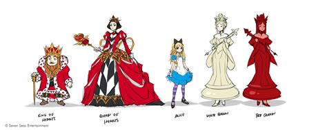 Alice Queen Of Hearts White Queen King Of Hearts And Red Queen