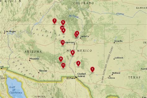 New Mexico National Parks Map World Map