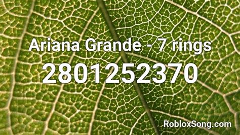 Ariana Grande 7 Rings Roblox Id Roblox Music Codes