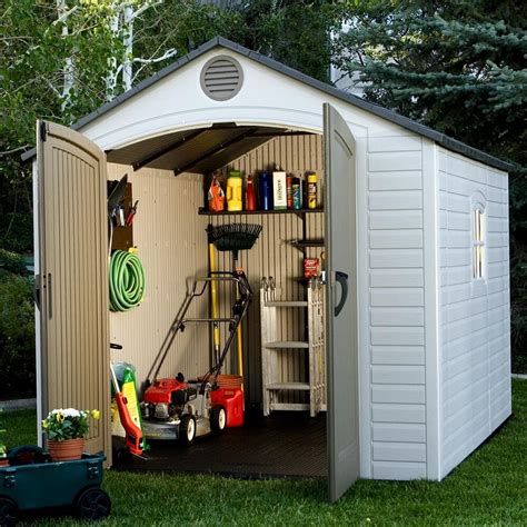 The price of plastic garden sheds is significantly lower than the wooden or metal equivalent. Lifetime 8 Ft. W x 10 Ft. D Plastic Storage Shed & Reviews | Wayfair