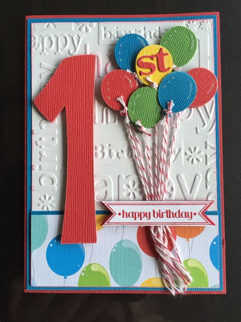 1st Birthday Card I Made For A Special Little Boy Named Owen First