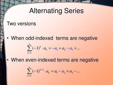 Ppt Alternating Series Absolute And Conditional Convergence