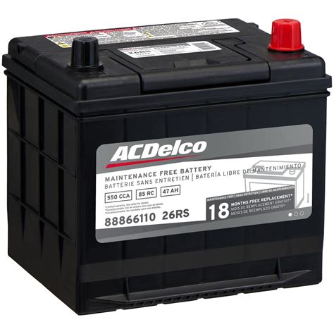 Acdelco Advantage Battery 26rs Group Size 26r 550 Cca