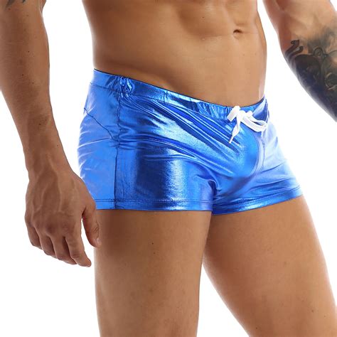 Uk Men S Underpants Shiny Metallic Boxers Shorts Underwear Rave Party