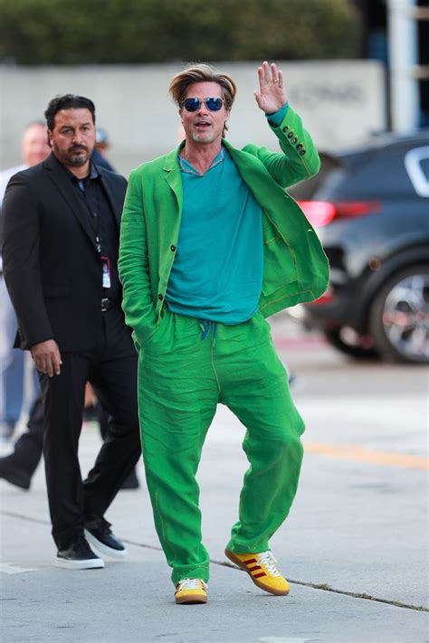 Brad Pitts Green Suit Bullet Train Premiere Appreciation