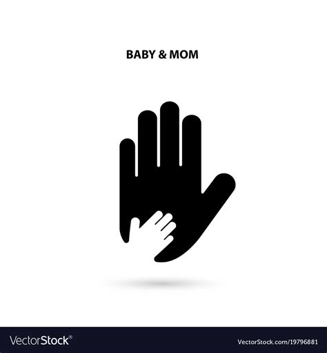 Big Hand And Small Icon Royalty Free Vector Image