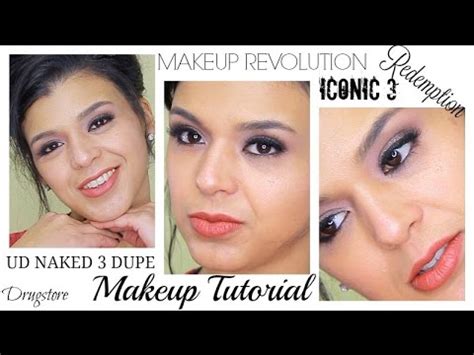 Makeup Revolution Iconic Redemption Eyeshadow Palette Naked Dupe Makeup Tutorial YouTube