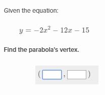Given a quadratic function that models a relationship, we can rewrite the function to reveal certain properties of the relationship. Vertex of a parabola - Khan Academy Wiki