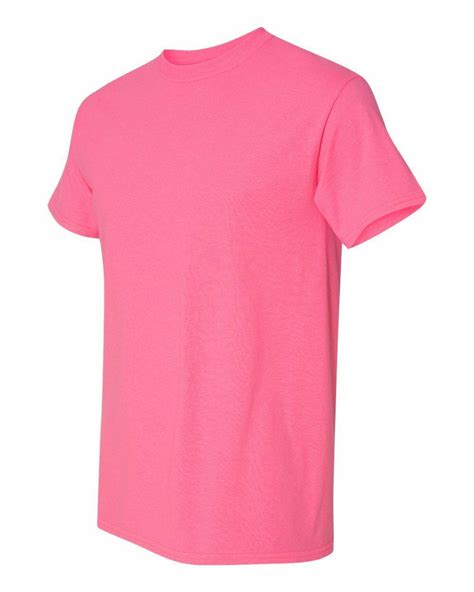 Inos Gildan Safety Pink Plain Cotton T Shirt Short Sleeve Solid Blank Design Tee Men Tshirt
