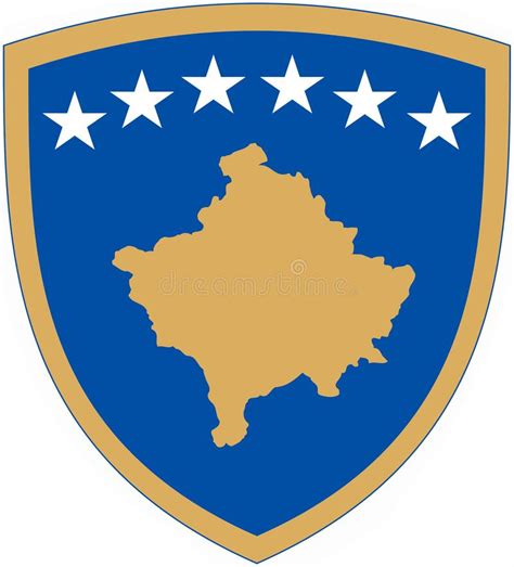 El Escudo De Armas De La República De Kosovo Stock de ilustración