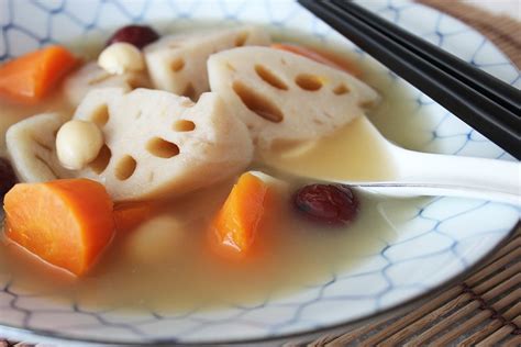 Lotus Root With Lotus Seeds And Red Dates Soup Foodelicacy