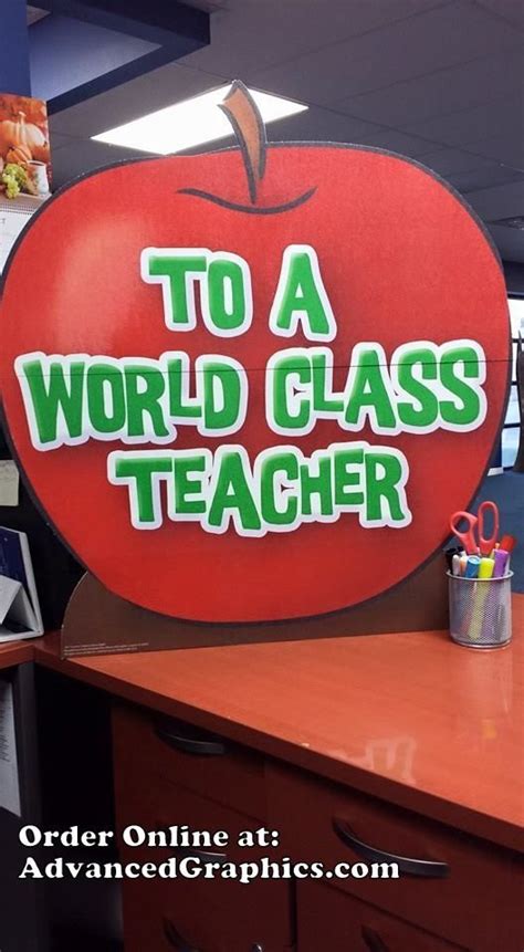 Teachers Appreciation Apple Teacher Appreciation Cardboard Cutout