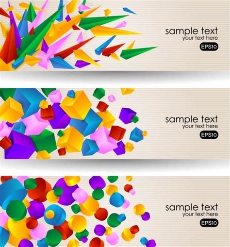 Brilliant Color Banners 03 Vector Vectors Graphic Art Designs In