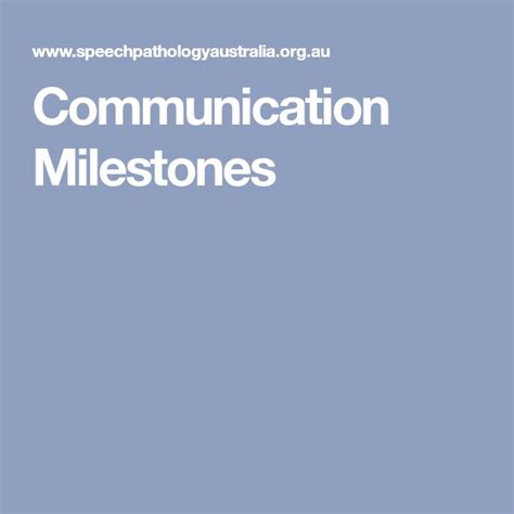 Communication Milestones Milestones Communication Baby Wish List