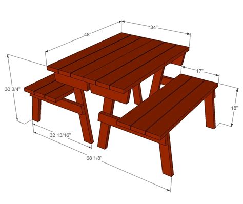 Blueprint Picnic Table Dimensions How To Make A Four Seater Picnic