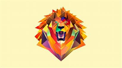 Lion Simple Wallpapers Poly Low 3d Artwork