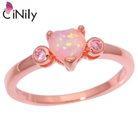 CiNily Created Pink Fire Opal Pink Zircon Rose Gold Color Wholesale Hot