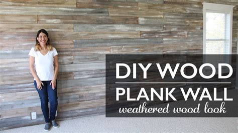 Diy Wood Plank Wall Painted With Chalk Paint® Weathered Wood Look Youtube