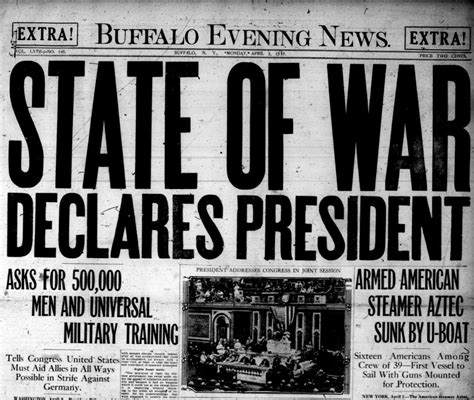 This Day In History President Wilson Asks For Declaration Of War