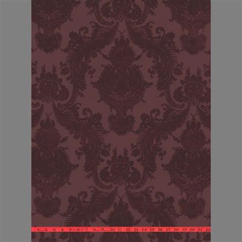 Victorian Flocked Velvet Wallpaper Tone On Tone Burgundy 1 Flk 105