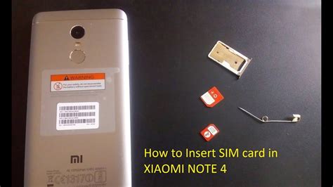 Xiaomi Redmi How To Insert Sim Card YouTube