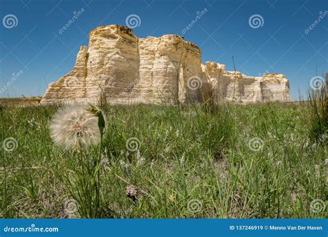Monument Rocks Kansas National Natural Landmark Stock Image Image