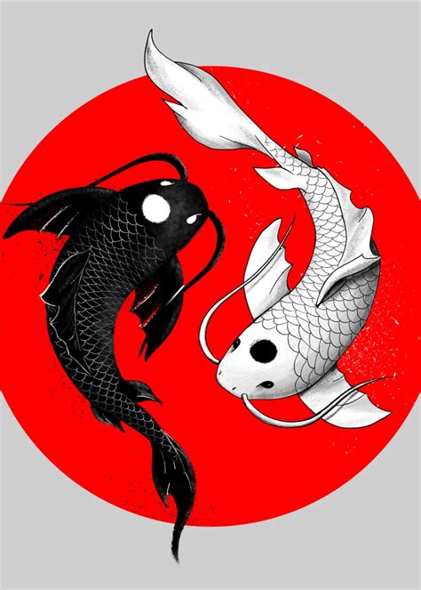 Japanese Koi Fish Vision Poster By Geek Zen Displate Рыба кой