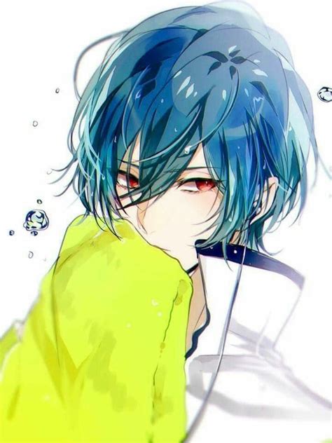 Pin By Flower Tea On Anime Guys Blue Hair Anime Boy Anime Guy Blue