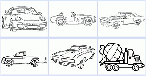 Car and Truck coloring book - Coloring Pages 4 U