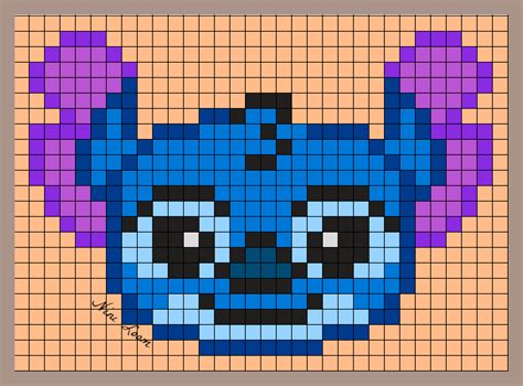 Pixel Art Stitch Fille Freiraum Praxis