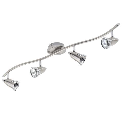 Stocking brands such as energetic lighting and inlight. Gemini Ceiling Spotlight Bar - 4 Light - Nickel from Litecraft