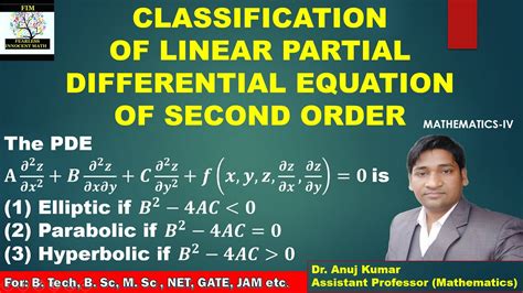 Classification Of Partial Differential Equations Of Second Order