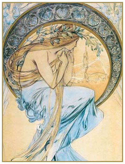 Sketch For The Arts Poetry By Alphonse Mucha Counted Cross Stitch Or