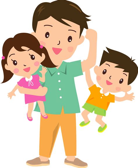 Daughter With Father Image Clipart