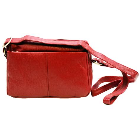 Womens Medium Shoulder Bag Built In Wallet Genuine Leather Ebay