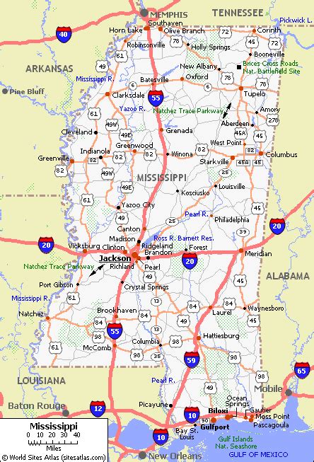Alabama Mississippi Road Map Alabama Road Map Al Road Map Alabama