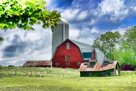 Red Barn And Silo Photograph By Pat Carosone Fine Art America
