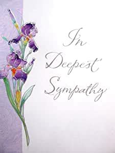Impress with shimmering foils, sculpted embossing, & thick paper stocks. Amazon.com : Braille Embossed Sympathy Greeting Card - In Deepest Sympathy - Purple Orchids ...