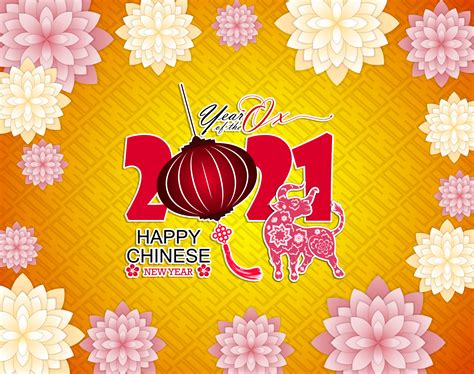 It is a year of the ox. Chinese new year 2021 yellow poster - Download Free ...