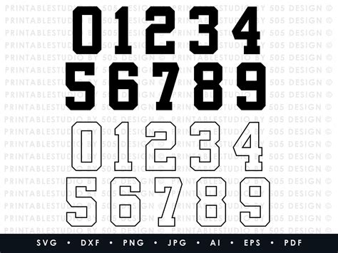 Sport Numbers Svg Sport Numbers Svg Sport Number Clipart Etsy Finland
