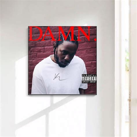 Kendrick Lamar Damn Music Album Cover Canvas Poster Etsy