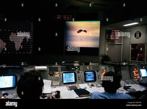 17 April 1970 Two Flight Controllers Man Consoles In The Missions