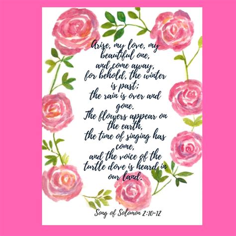 Printable Christian Wedding Anniversary Card Song Of Solomon Bible