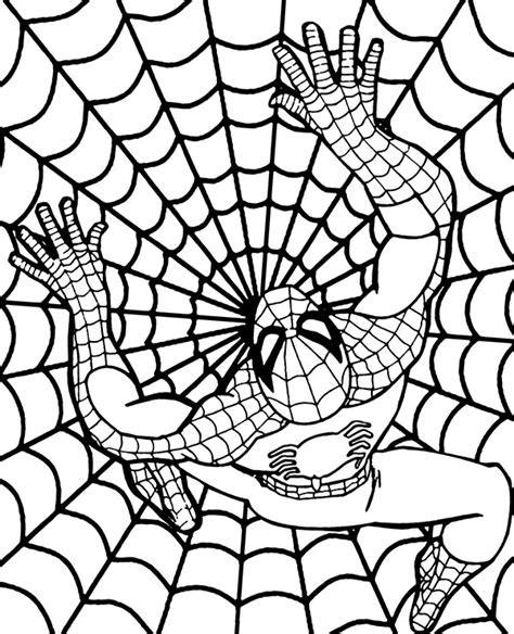 Amazing Spider Man Web Coloring Page