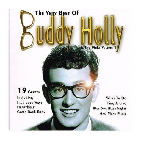 Buddy Holly And The Picks ‎ The Very Best Of Buddy Holly And The Picks Volume 1 Cd