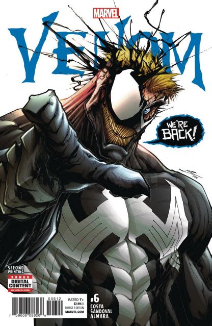 Venom 6 2nd Printing Sandoval Cover Fresh Comics