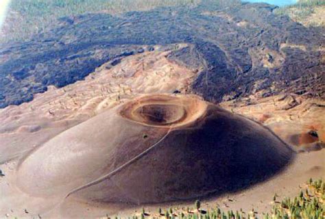 Cinder Cone And Its Lava Flow Lassen Volcanic National Park Us