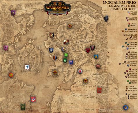 Total War Warhammer 2 Mortal Empires Startpositionen Auf Weltkarte