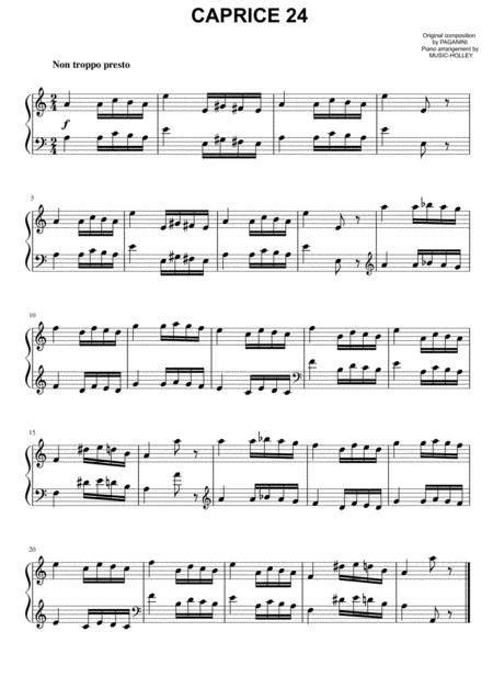 Paganini Caprice 24 Easy Piano Sheet Music Pdf Download